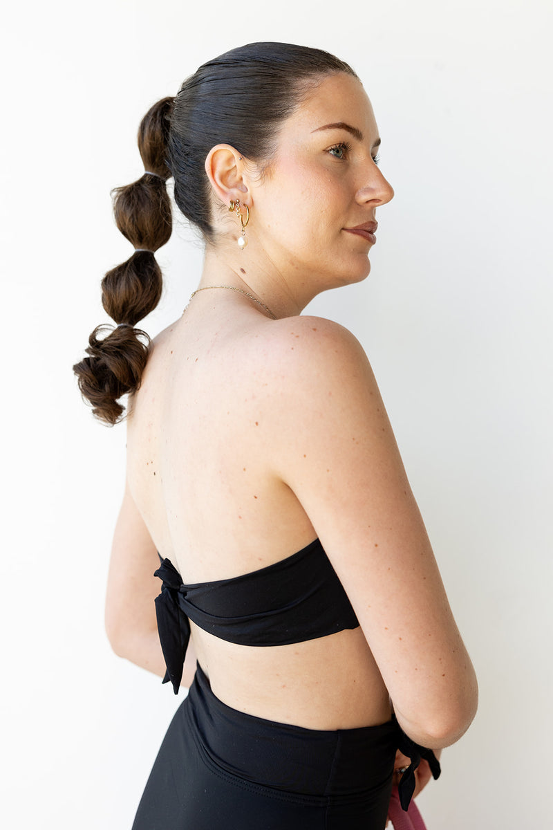mode, tara tie bandeau swim top