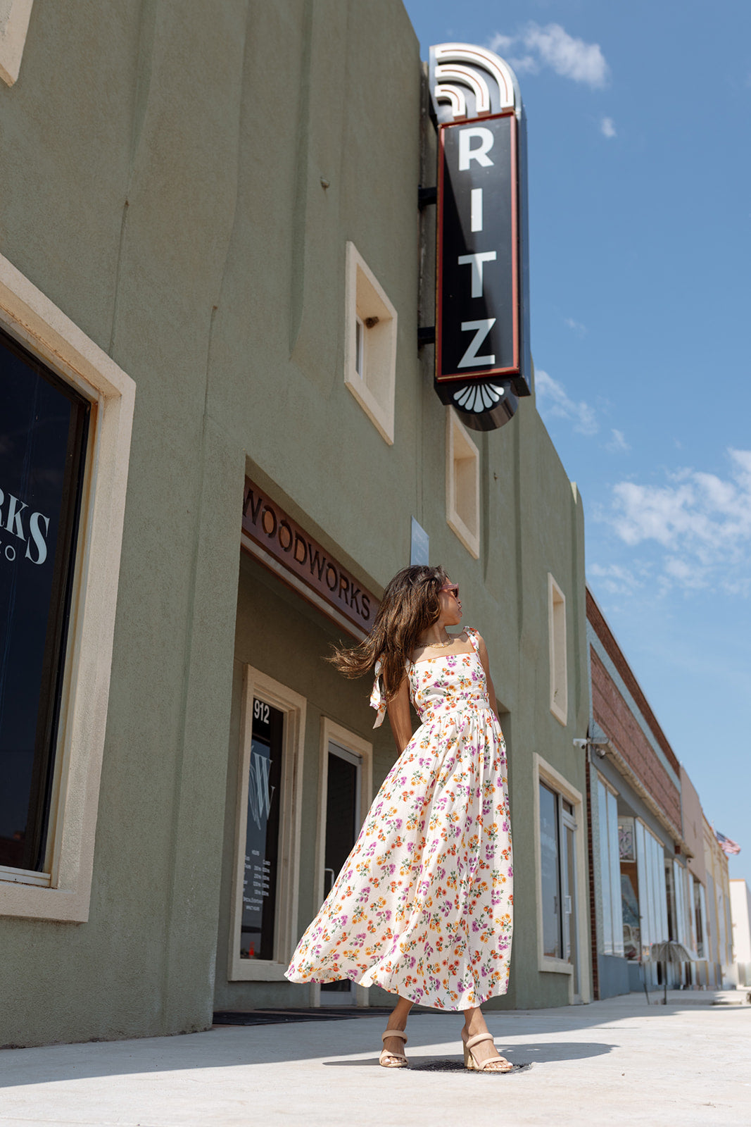 mode, alice floral  midi dress