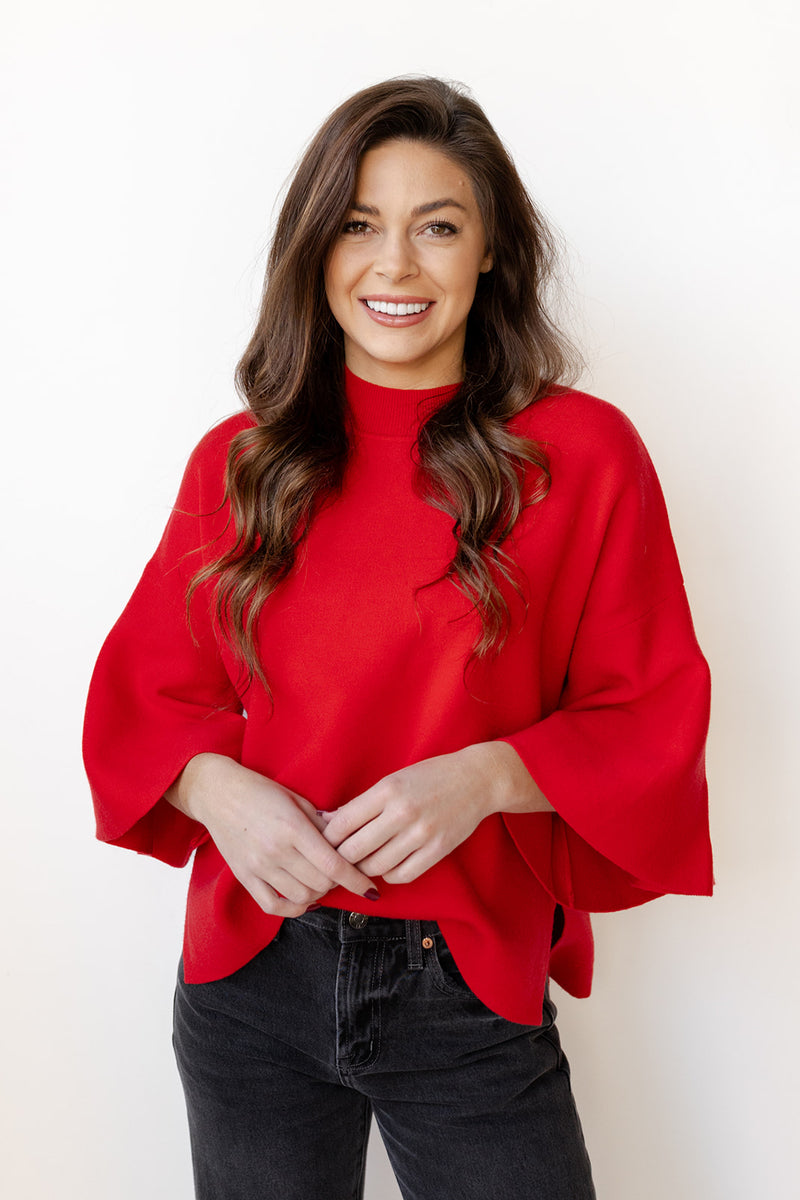 mode, harlow bell sleeve sweater