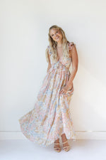 mode, brynn ruffle maxi dress