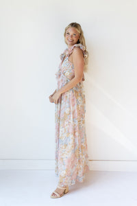 mode, brynn ruffle maxi dress