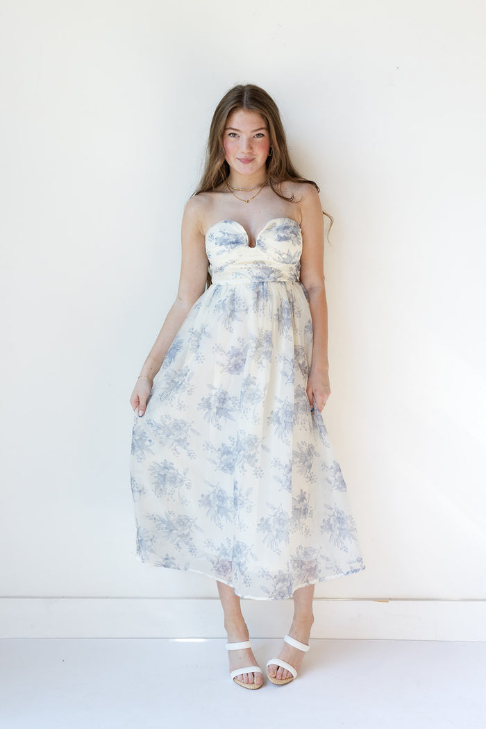 mode, adeline floral midi dress