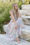 mode, brynn ruffle maxi dress