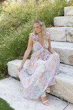 mode, brynn ruffle maxi dress