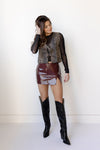 mode, moon mini skirt