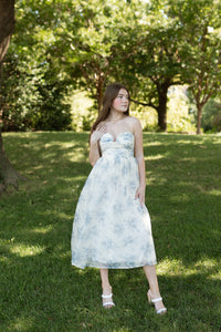 mode, adeline floral midi dress