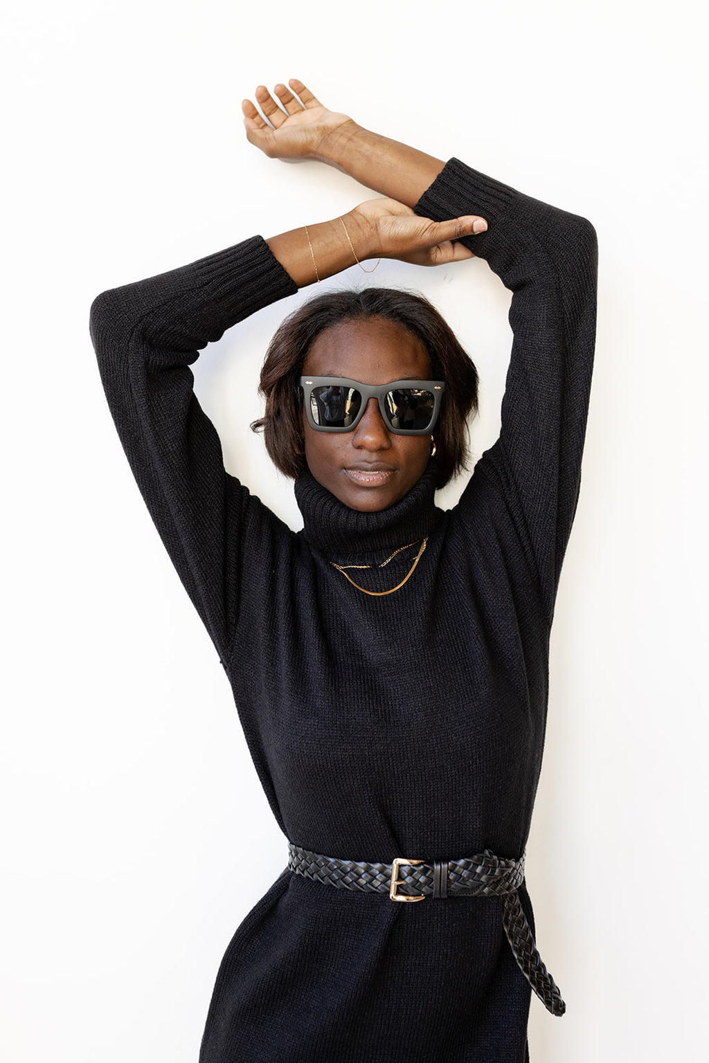 mode, vintage braided leather belt