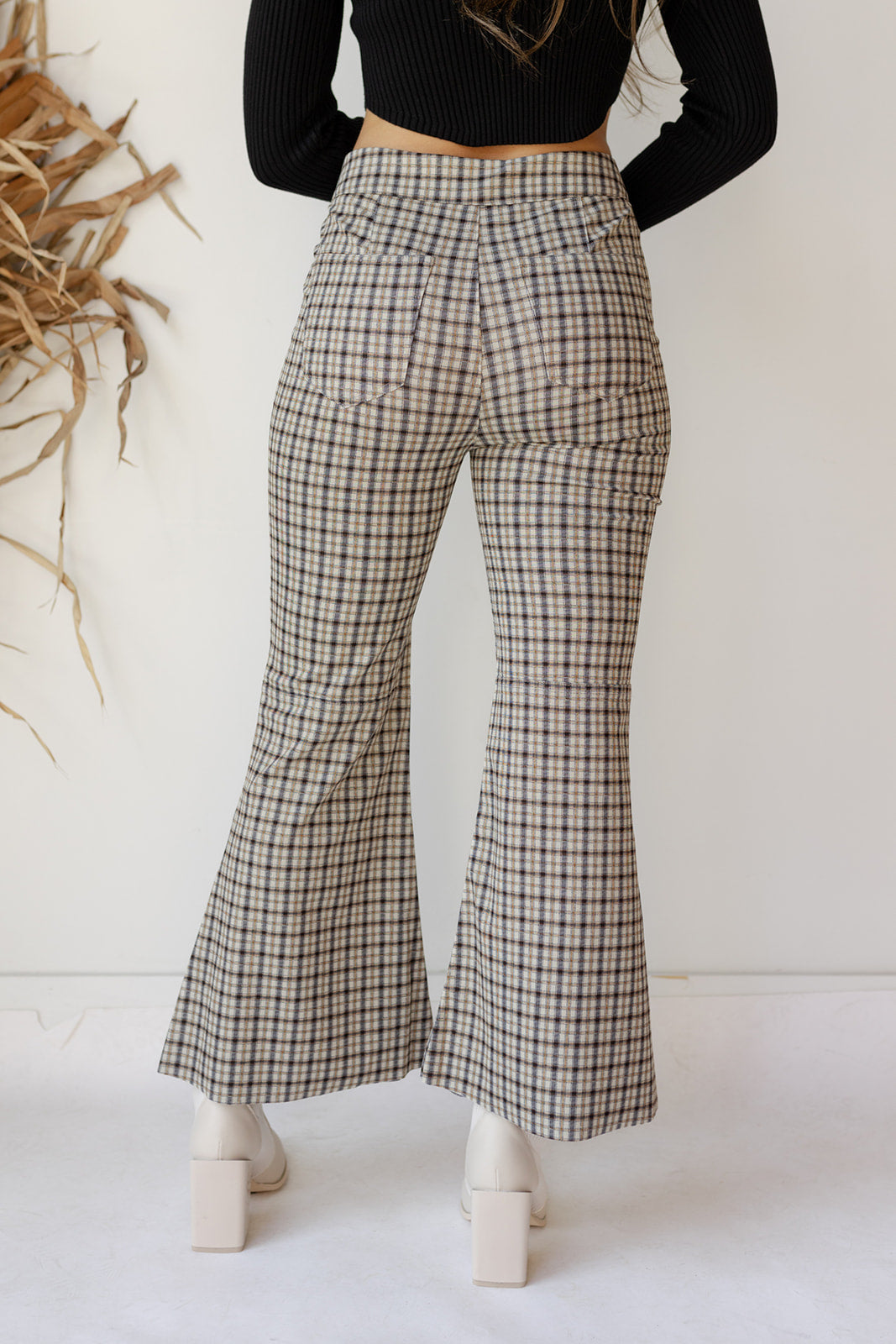 mode, hayden plaid flare pants