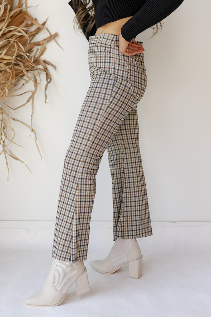 hayden plaid flare pants