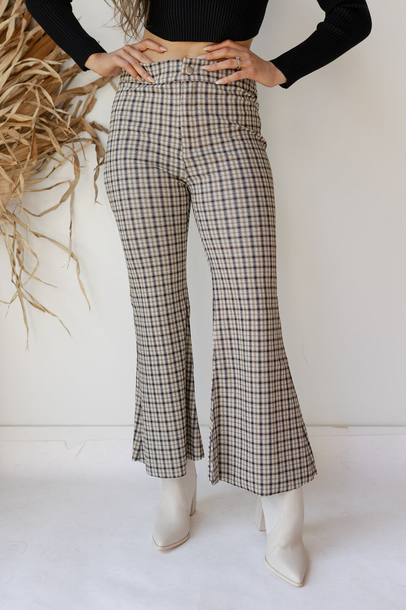 hayden plaid flare pants