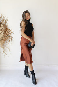 mode, alexia silk satin skirt