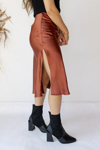 mode, alexia silk satin skirt