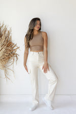 mode, jones leather cargo pant