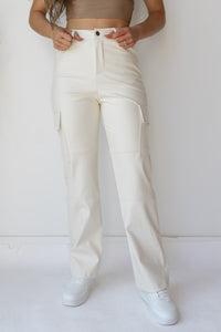 mode, jones leather cargo pant