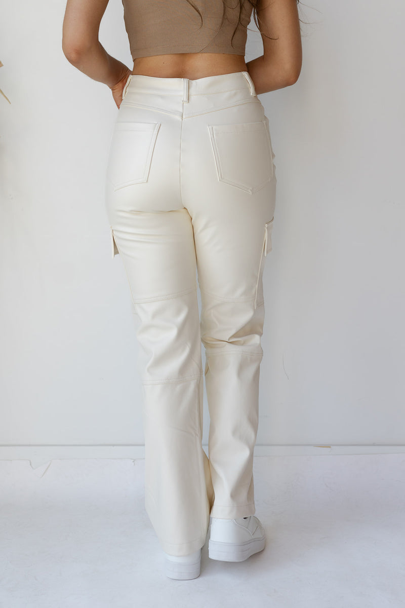 mode, jones leather cargo pant