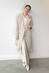 mode, elegant houndstooth coat