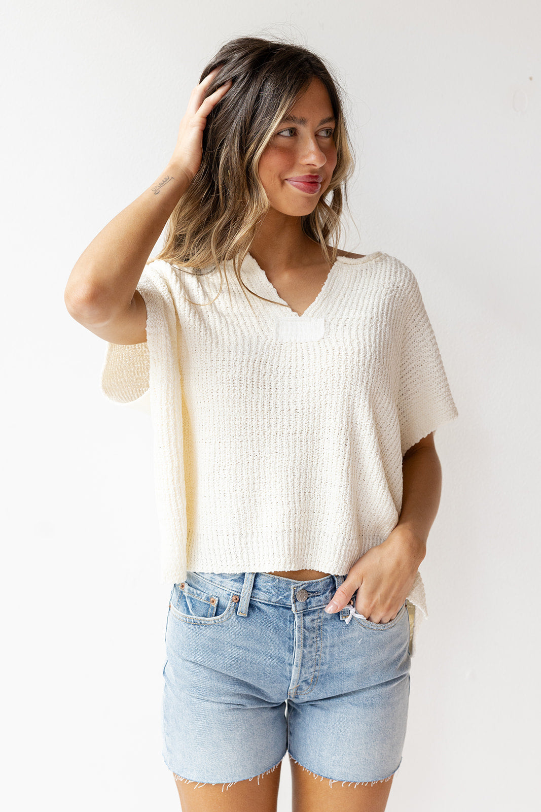 sweet as can be short sleeve sweater