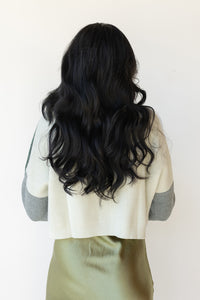 mode, makenna color block sweater