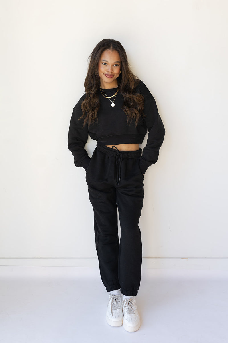mode, treasure crop sweatshirt