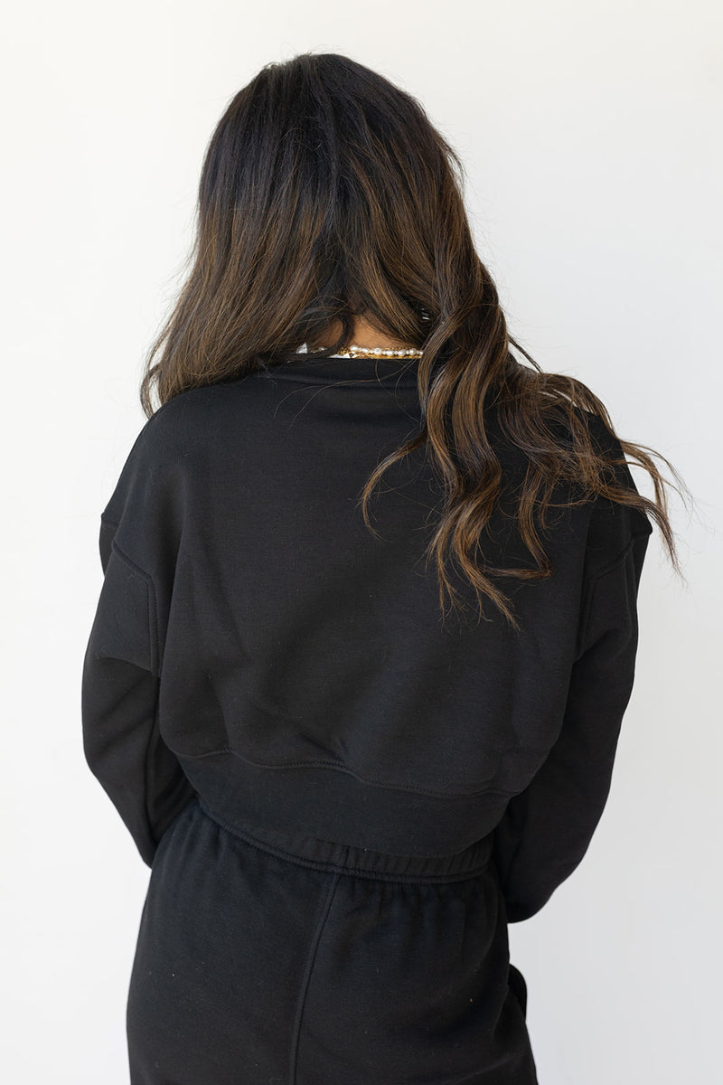 mode, treasure crop sweatshirt