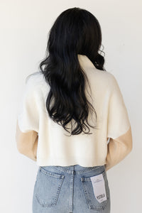 mode, makenna color block sweater