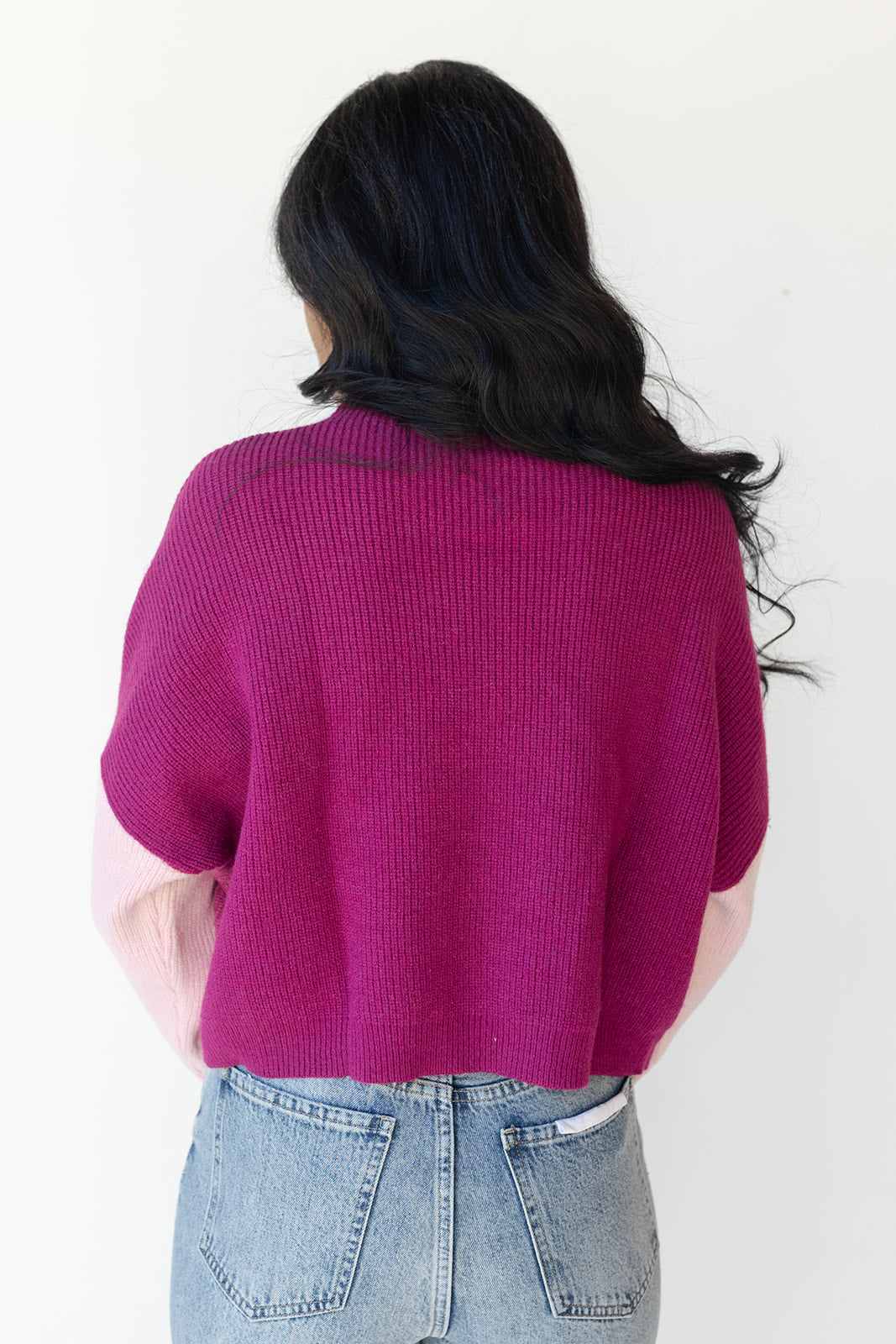 mode, makenna color block sweater