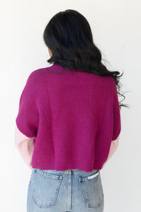 mode, makenna color block sweater