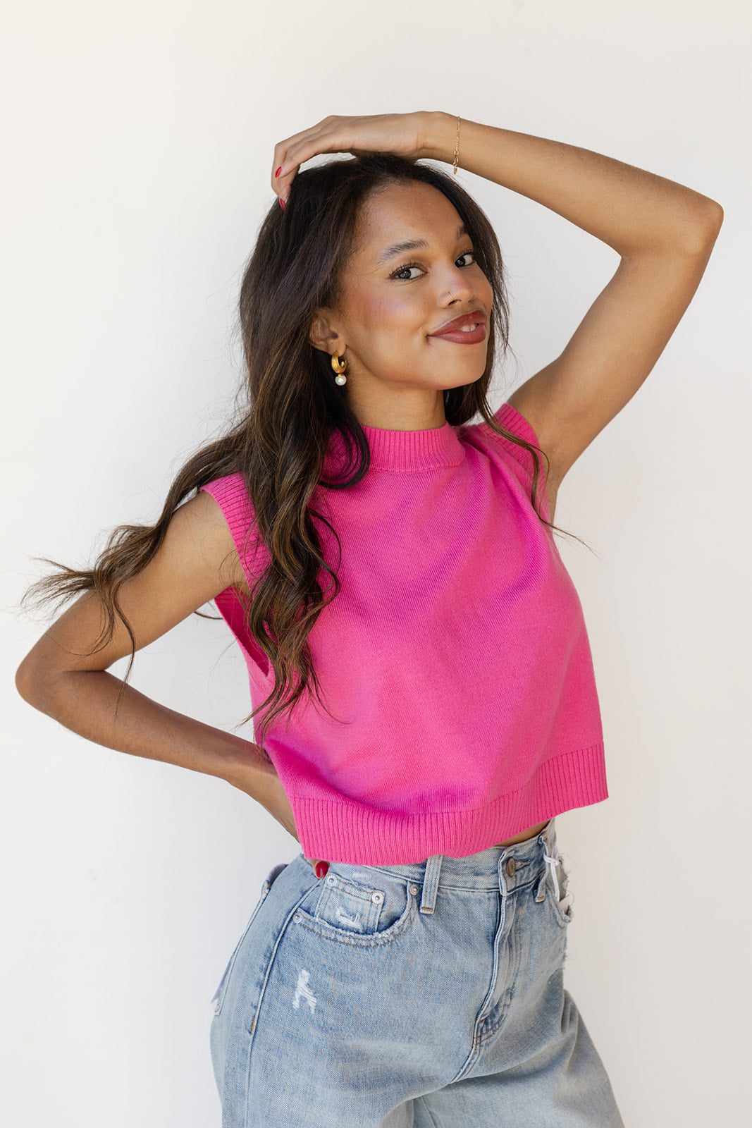 mode, etta sweater layering tank