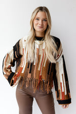 mode, renata fringe sweater
