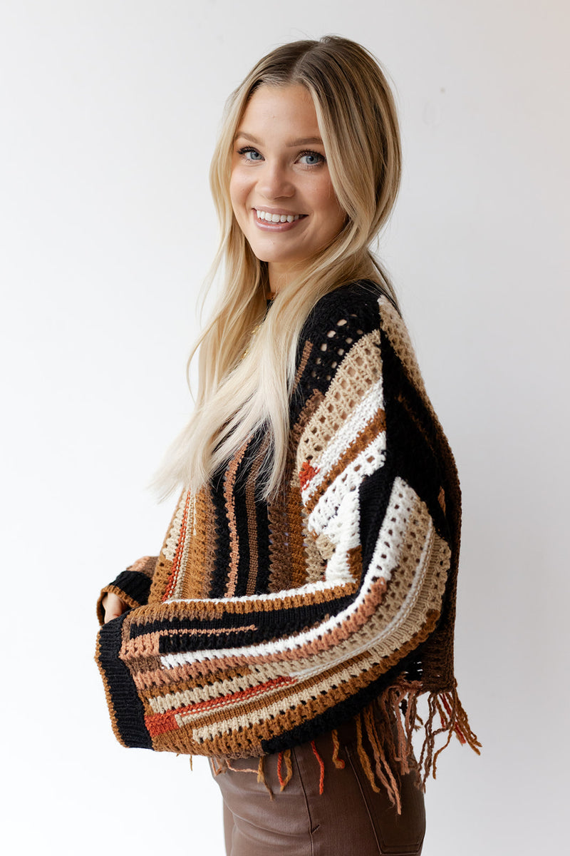 mode, renata fringe sweater
