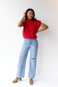 mode, simone power shoulder sweater