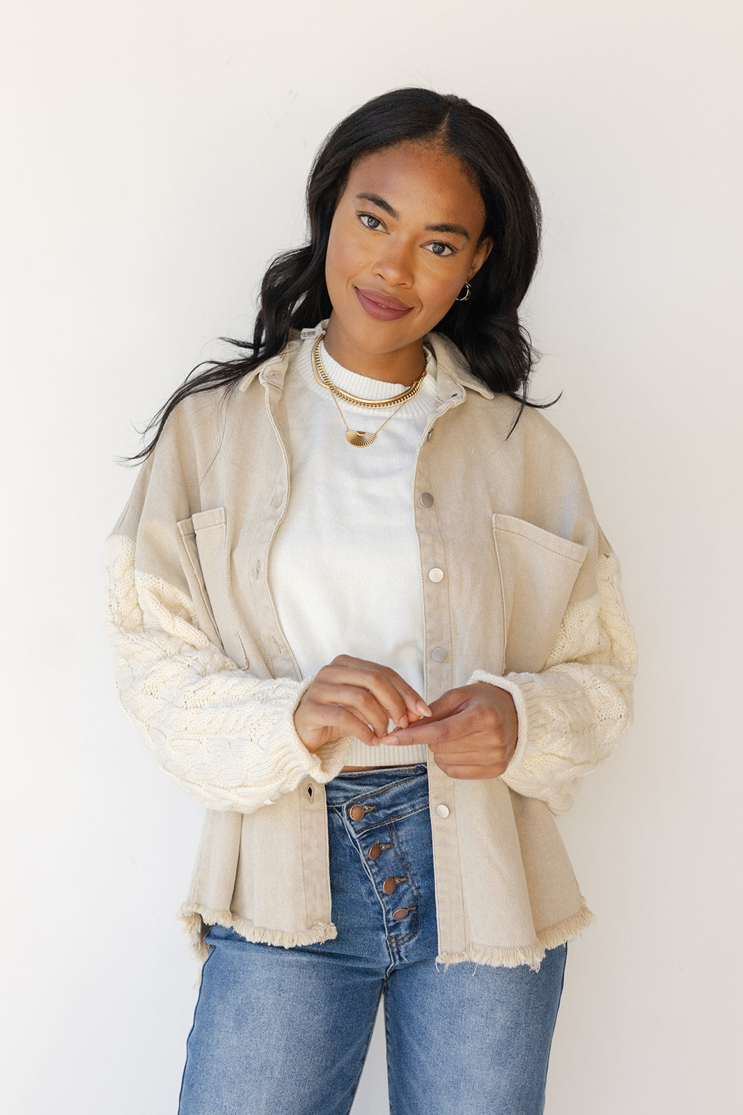 mode, demi denim jacket
