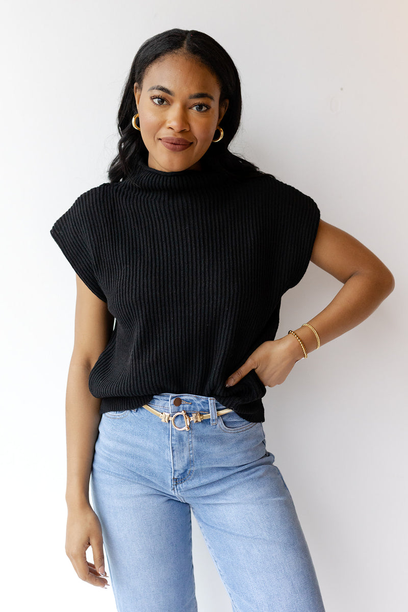 mode, simone power shoulder sweater