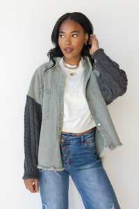mode, demi denim jacket