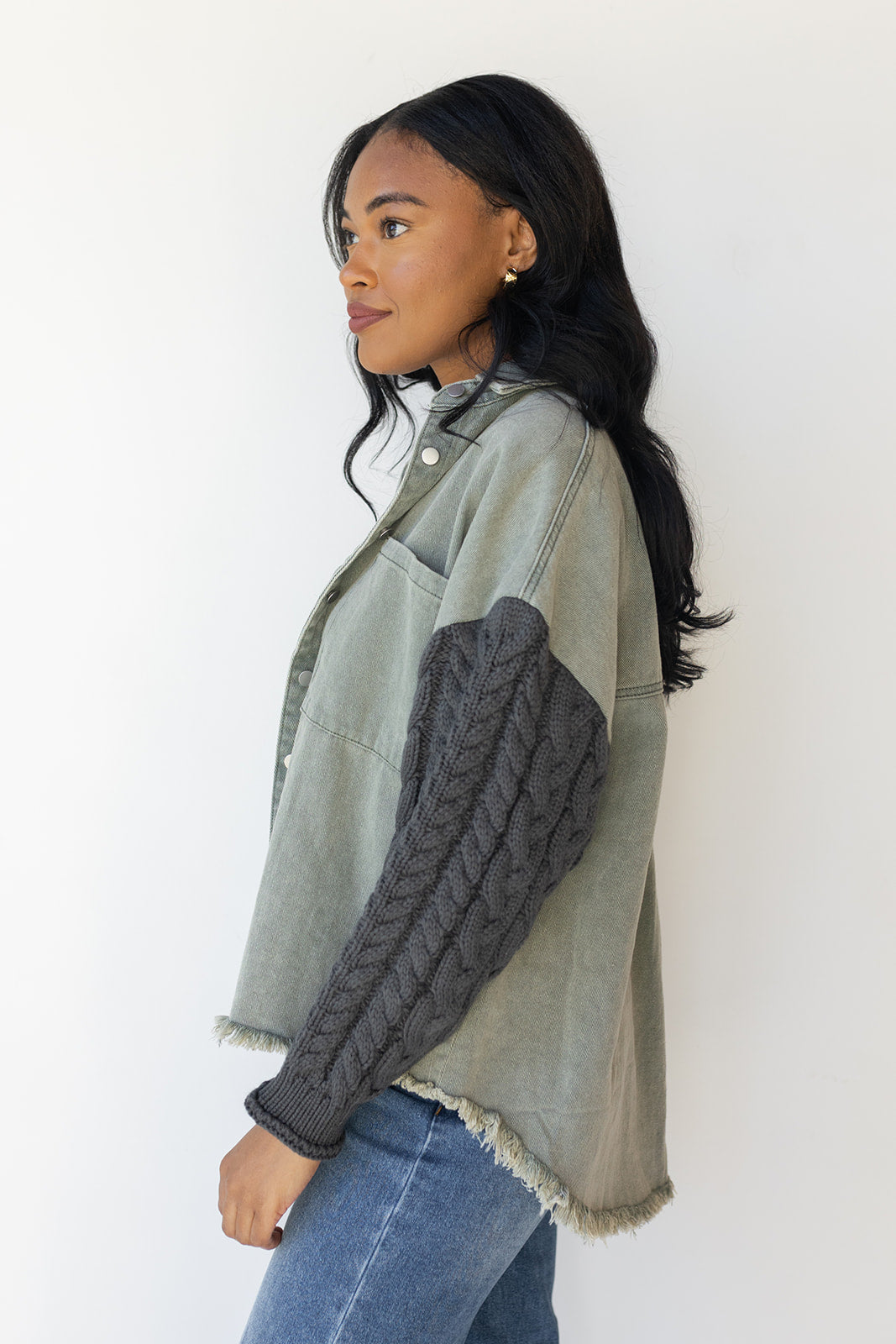 mode, demi denim jacket