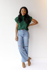 mode, simone power shoulder sweater