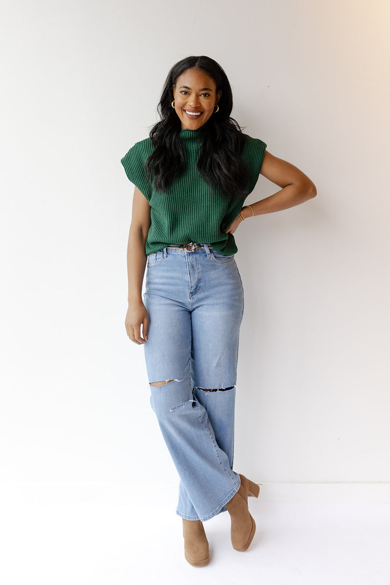 mode, simone power shoulder sweater