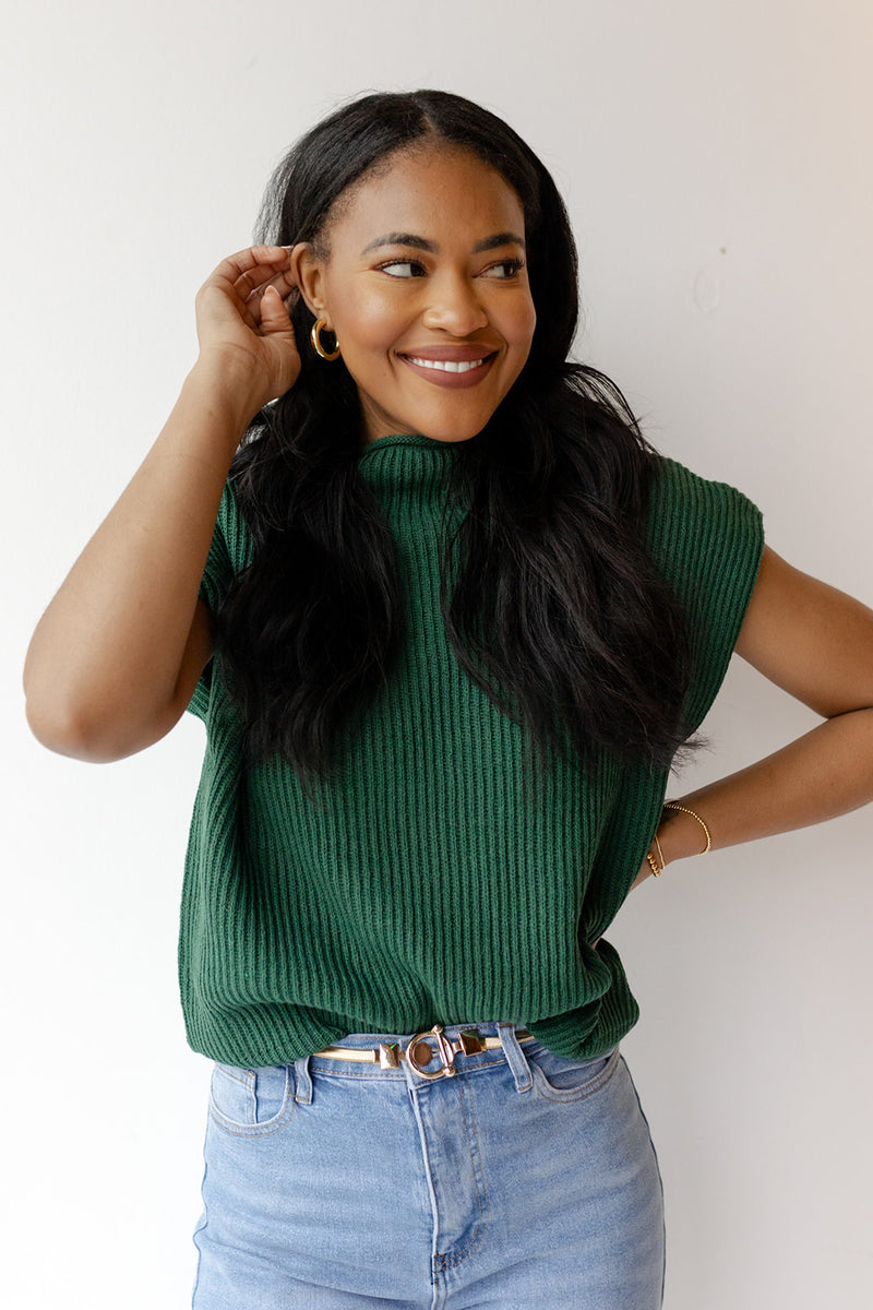 mode, simone power shoulder sweater
