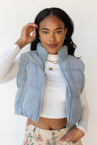 mode, cleo corduroy puffer vest