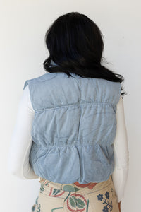 mode, cleo corduroy puffer vest