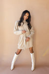 mode, cora mock neck sweater dress