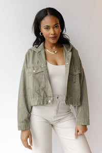 mode, teagan washed hoodie jacket