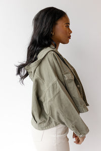 mode, teagan washed hoodie jacket