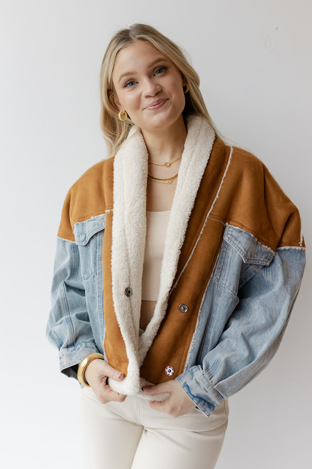 mode, marissa suede denim jacket