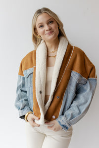 mode, marissa suede denim jacket