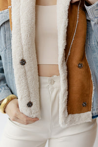 mode, marissa suede denim jacket