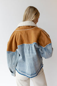 mode, marissa suede denim jacket