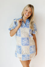 mode, carmine crochet mini dress