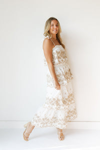 mode, lucia embroidery maxi skirt