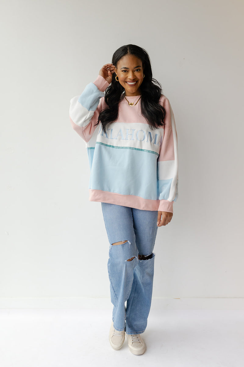 mode, oklahoma windy days sweatshirt